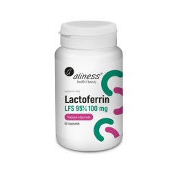 Aliness Lactoferrin 100mg - laktoferyna - 60kaps.