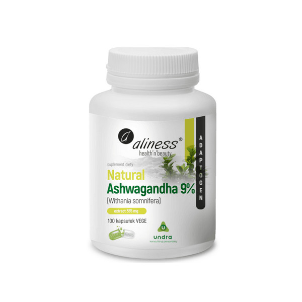 Aliness Ashwagandha 9% 555 mg - 100kaps.