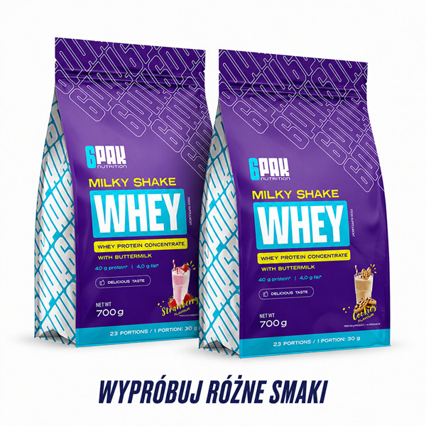 6PAK Nutrition Białko Milky Shake Whey - Zestaw dwóch smaków 2x700g