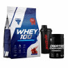 Trec Whey 100 2275g + Creatine Monohydrate 500g + Shaker Boogieman 700ml - zestaw na start