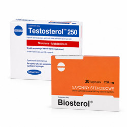 Megabol Testosterol 30 kaps. + Biosterol 30 kaps. - zestaw dla mężczyzn