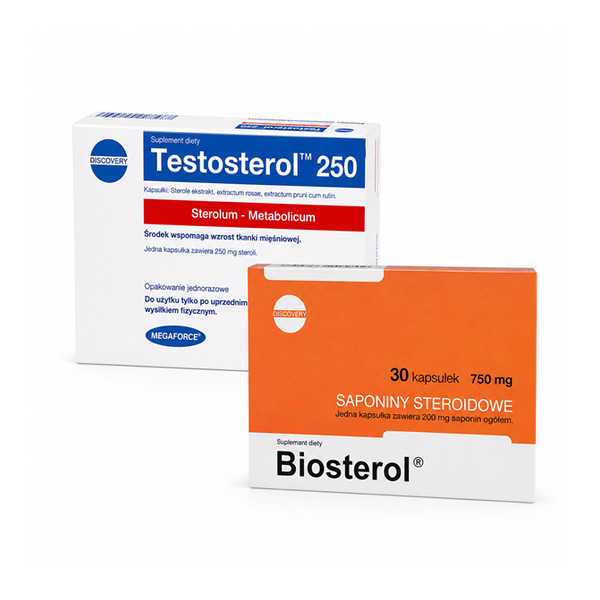 Megabol Testosterol 30 kaps. + Biosterol 30 kaps. - zestaw dla mężczyzn