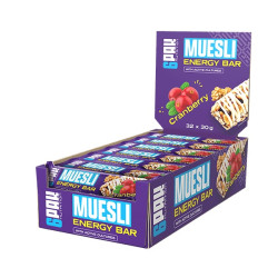 6Pak Nutrition Muesli Energy Bar Cranberry 32x30g