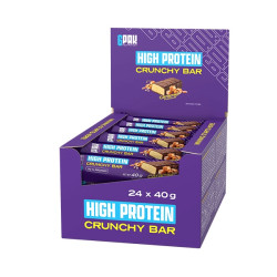 6Pak Nutrition High Protein Crunchy Bar Caramel 24x40g