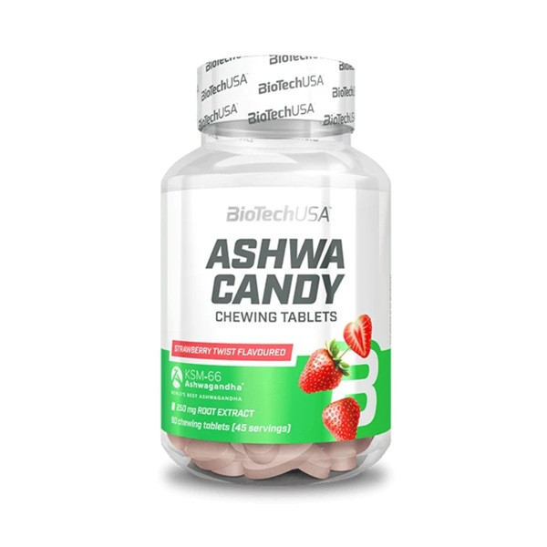 BioTech Ashwa Candy – ashwagandha KSM-66® w tabletkach do gryzienia – 90tab.