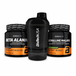 Biotech Beta Alanine + Citrulline Malate – zestaw przedtreningowy + shaker GRATIS