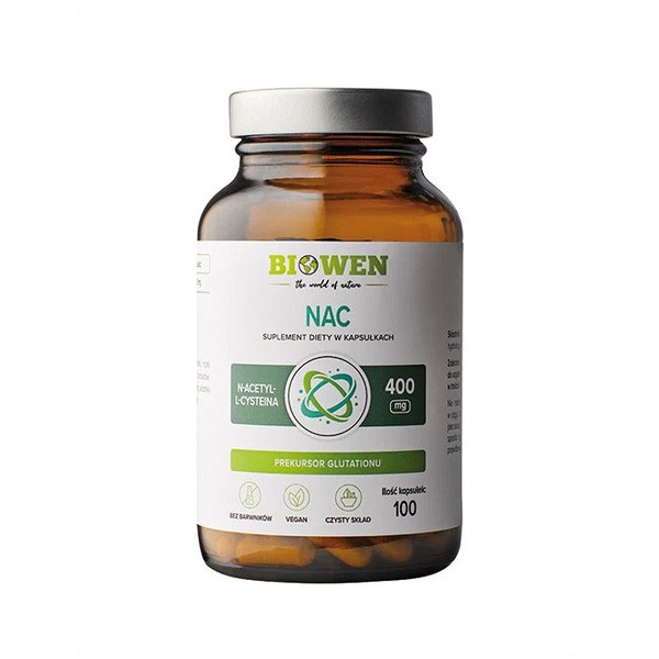 Biowen NAC 400 mg – N-acetylo-L-cysteina – 100 kaps.