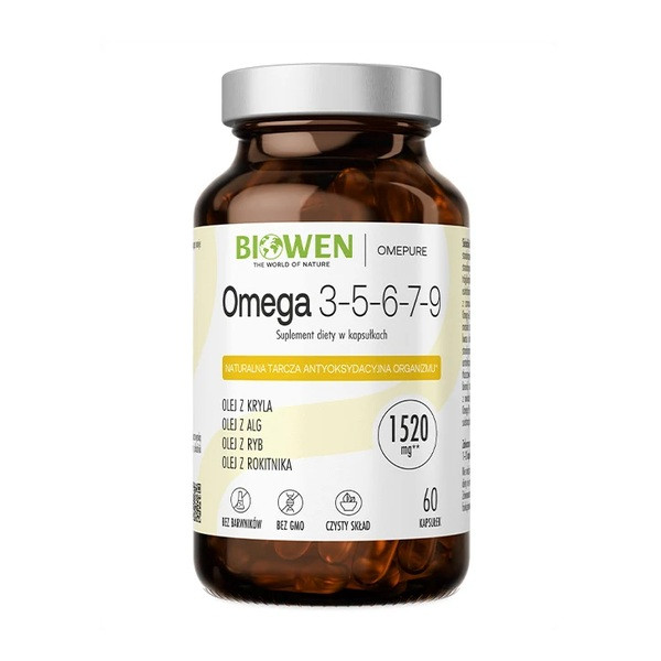 Biowen Omega 3-5-6-7-9 – kompleks kwasów tłuszczowych – 60 kaps.
