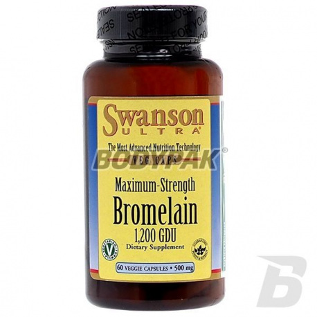 Swanson Maximum Strength Bromelain 500mg - 60 kaps. 