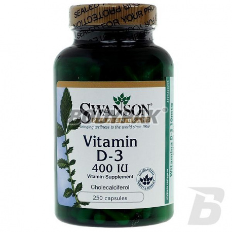 Swanson Vitamin D3 400 IU - 250 kaps.