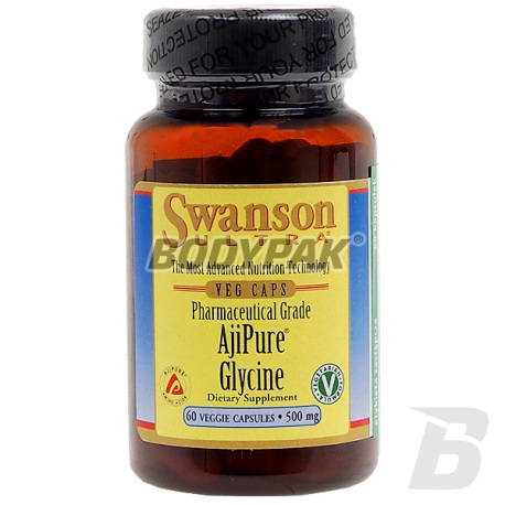 Swanson AjiPure Glycine [glicyna] 500mg - 60 kaps.