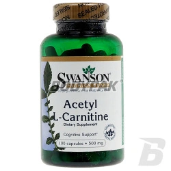 Swanson Acetyl L-Carnitine ALC 500mg - 100 kaps.