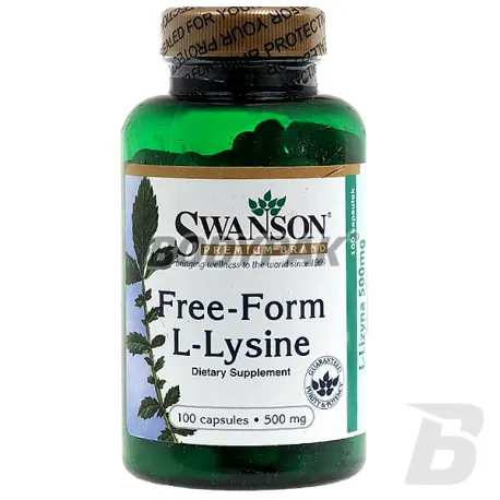 Swanson Free Form L-lysine [L-lizyna] 500mg - 100 kaps.