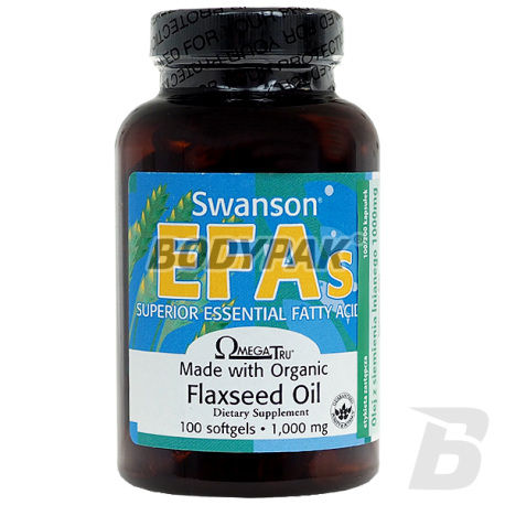 Swanson Flaxseed Oil 1000mg - 100 kaps.