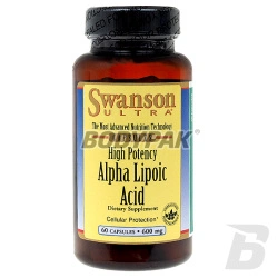 Swanson Alpha Lipolic Acid [Kwas alfa liponowy] 600mg - 60 kaps.