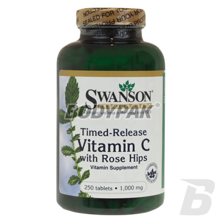 Swanson Vitamin C1000 with Rose Hips [Timed Release] - 250 kaps.
