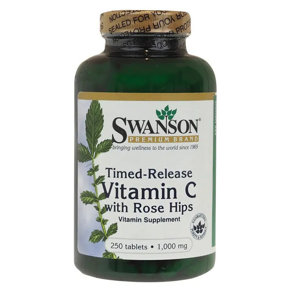 Swanson Vitamin C1000 with Rose Hips [Timed Release] - 250 kaps.