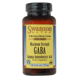 Swanson Maximum Strength GABA 750mg - 60 kaps.