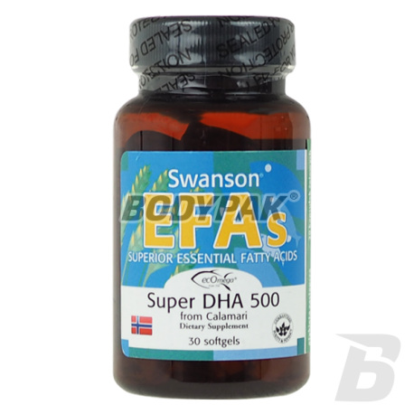 Swanson EFAs Super DHA 500 - 30 kaps.