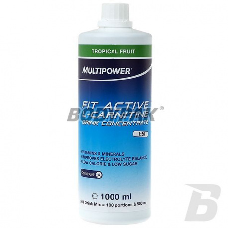 Multipower Fit Active Vitamin Drink + L-Carnitine - 1000 ml