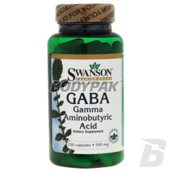 Swanson GABA Gamma Aminobutyric Acid 500mg - 100 kaps.