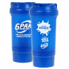 6PAK Nutrition Shaker Milky Shake Whey + Pillbox Blue - 500 ml
