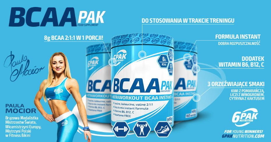 6PAK Nutrition BCAA PAK - 400g