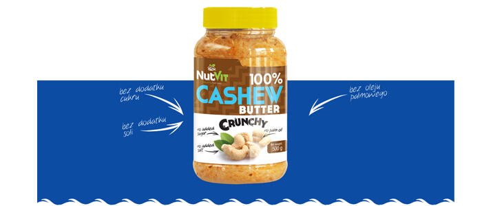 Ostrovit NutVit 100% Cashew Butter Crunchy - 500g