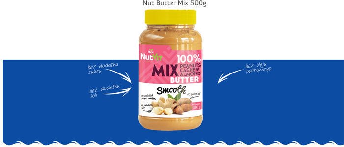Ostrovit NutVit 100% Butter Mix Smooth - 1000g