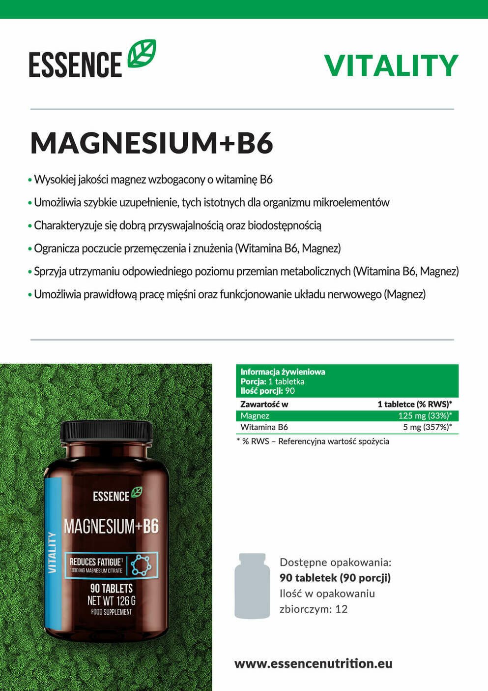 Essence Magnesium + B6 - 90 tabl.