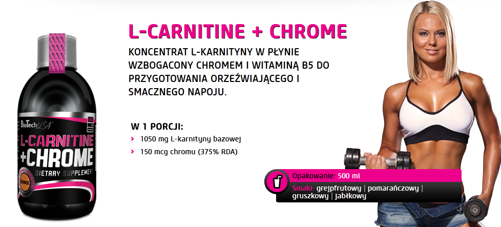 BioTech L-Carnitine + Chrome - 500 ml