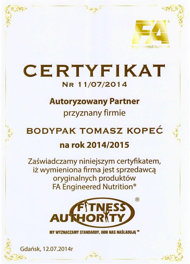 Autoryzowany partner marki FA Engineered Nutrition