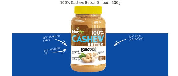 Ostrovit NutVit 100% Cashew Butter Smooth - 500g