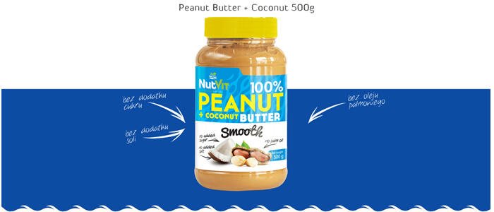 Ostrovit NutVit 100% Peanut + Coconut Butter Smooth - 500g