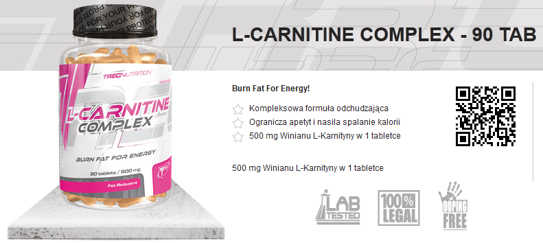 composition l-carnitine of tabl.  Carnitine and    L 48,00 Trec complex  Supplements  store PLN 90 nutrition