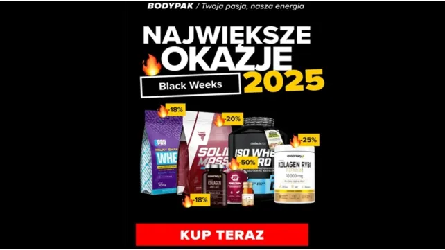 Black Friday 2025 w Bodypak – zestawienie najmocniejszych promocji w listopadzie