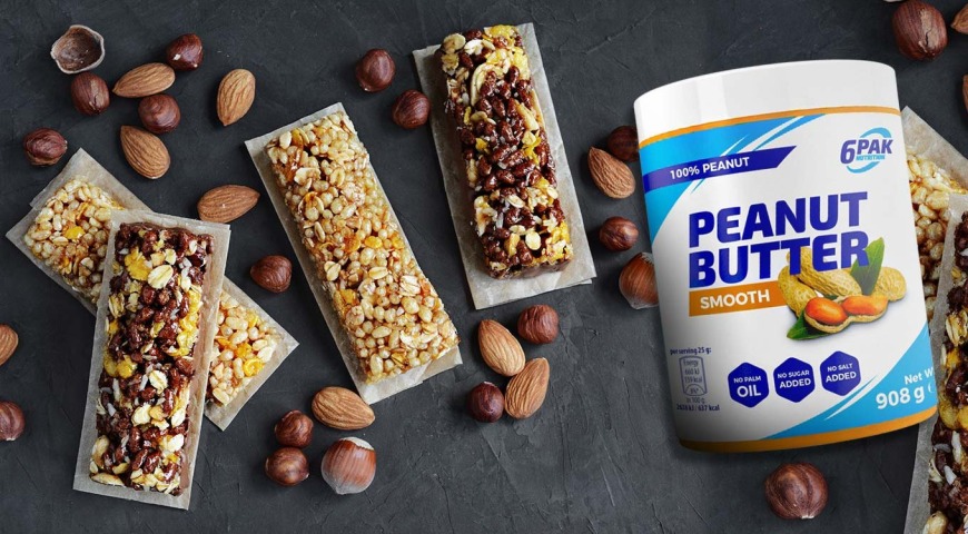 Przepis na domowe, proteinowe batoniki z kremem orzechowym 6PAK Nutrition Peanut Butter